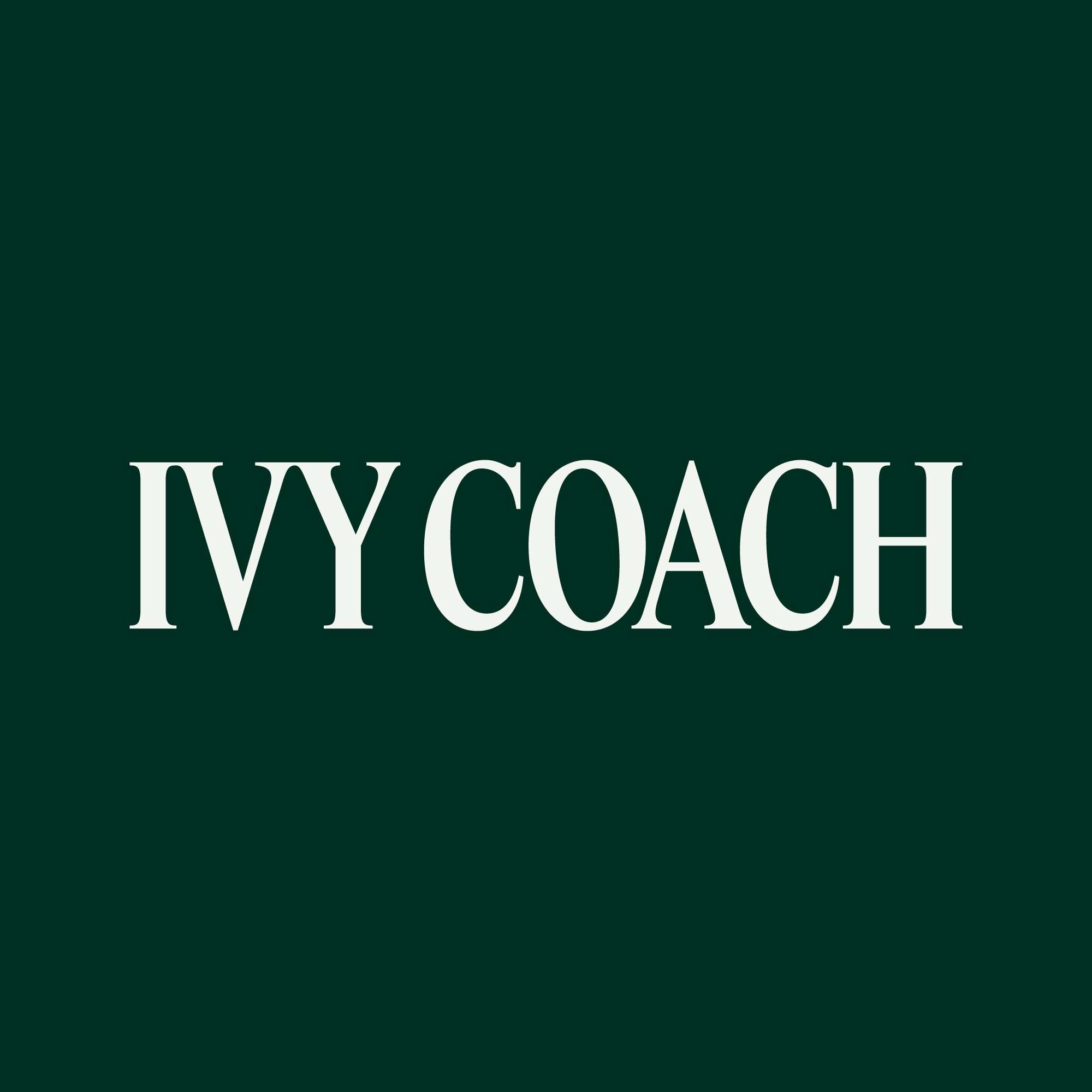 This is the green and white logo of Ivy Coach.