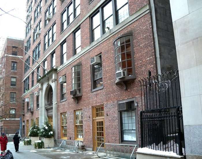 A tony New York high school building.