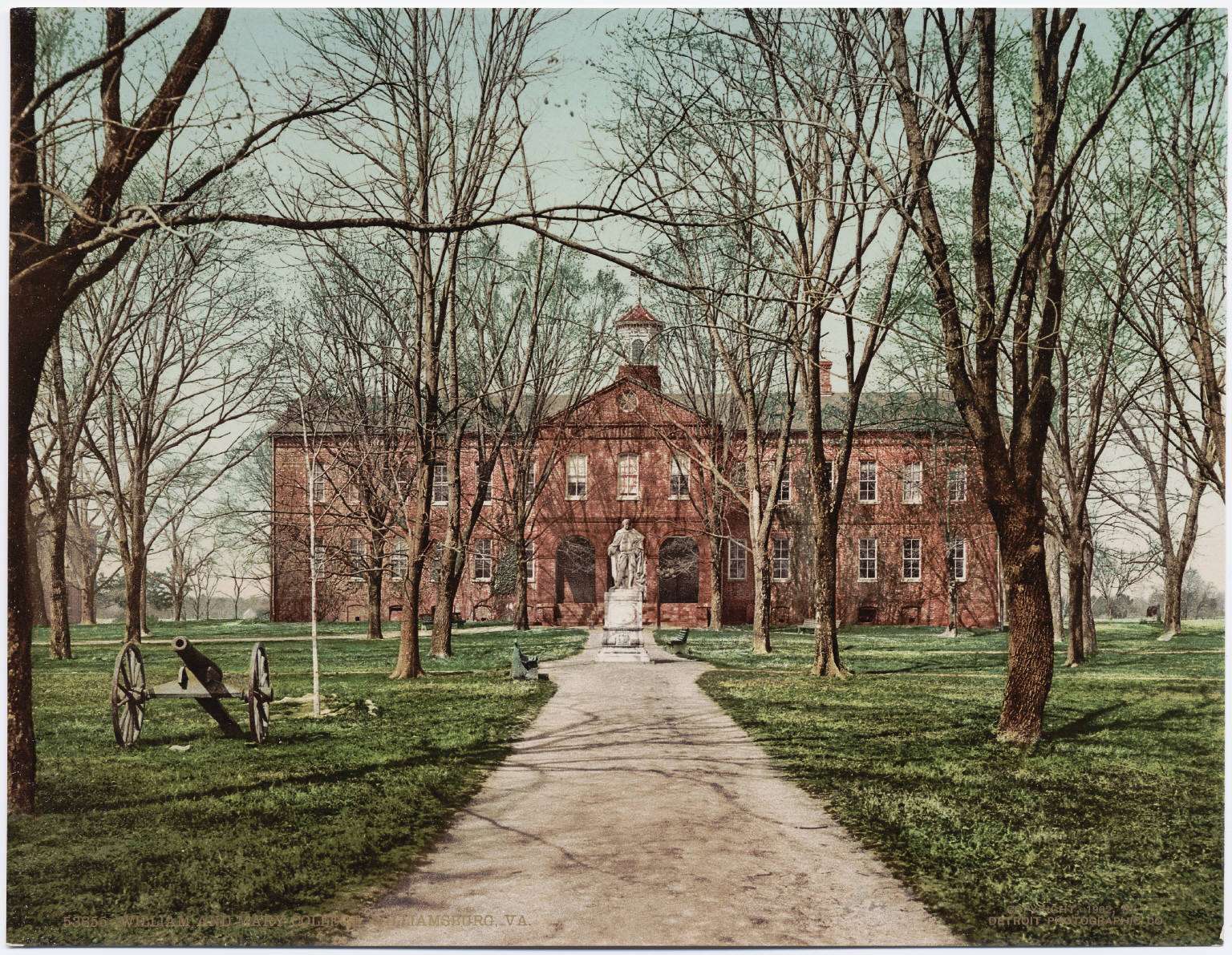 A postcard of the College of William & Mary is featured.