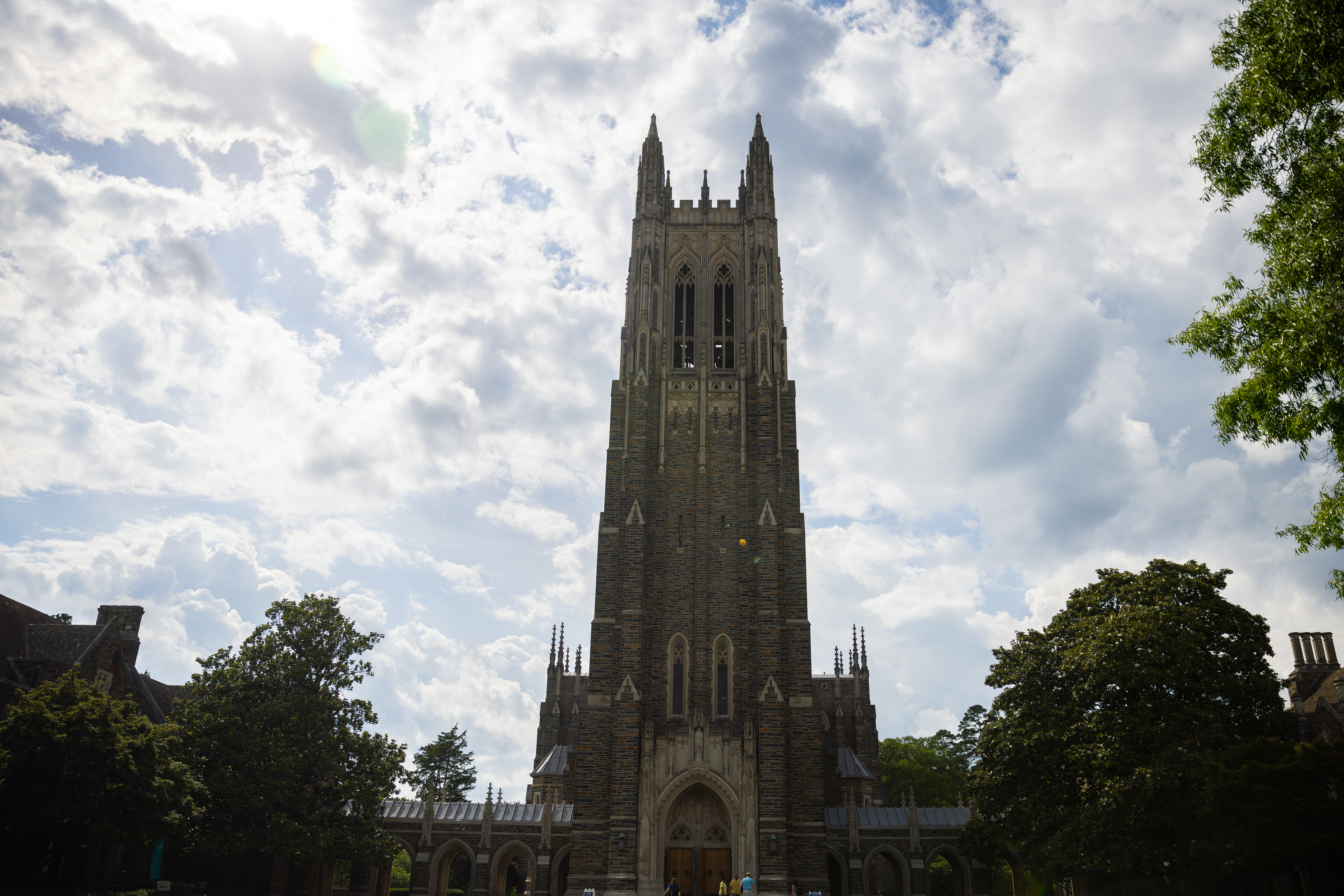 A view of the gothic Duke Chapel at Duke University.